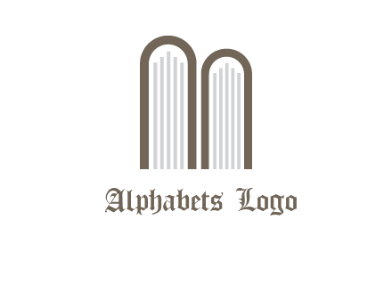 books look like letter M logo