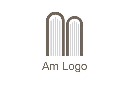 books look like letter M logo