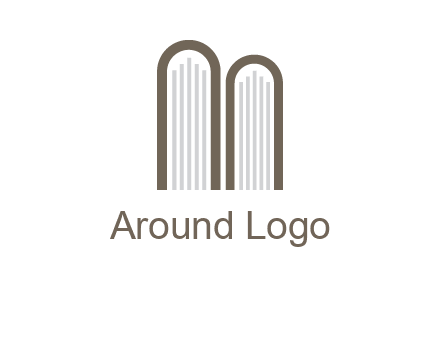 books look like letter M logo