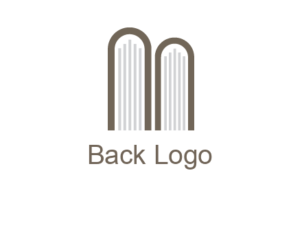 books look like letter M logo