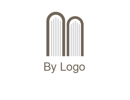 books look like letter M logo