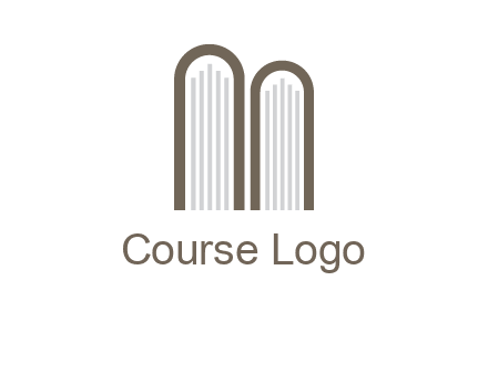 books look like letter M logo