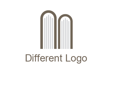 books look like letter M logo