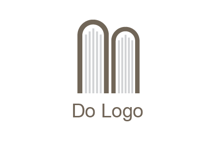 books look like letter M logo