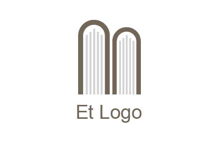 books look like letter M logo