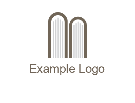 books look like letter M logo
