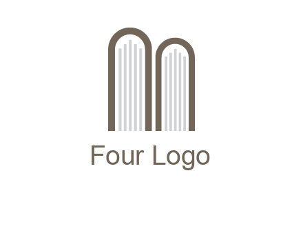 books look like letter M logo