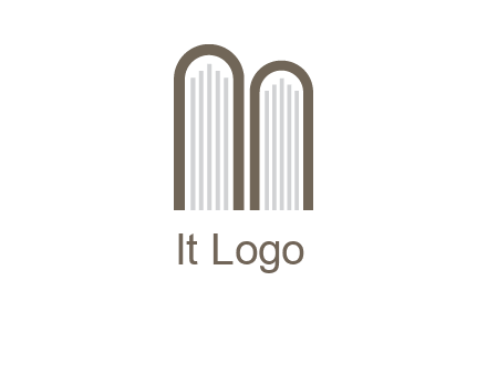 books look like letter M logo