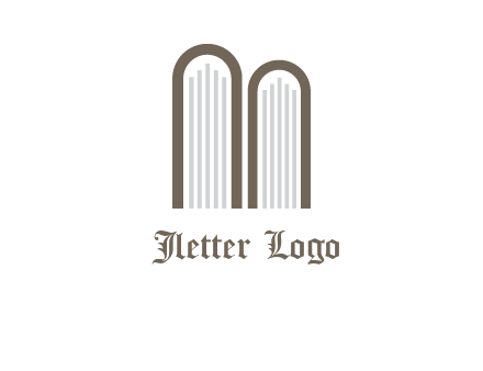 books look like letter M logo