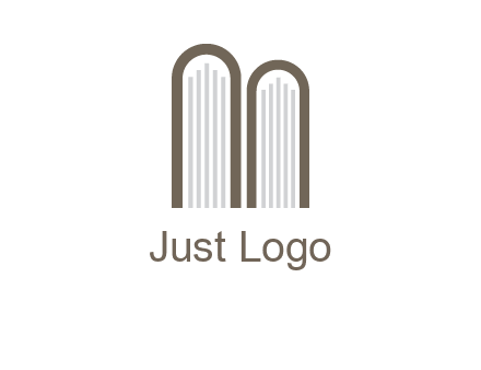 books look like letter M logo