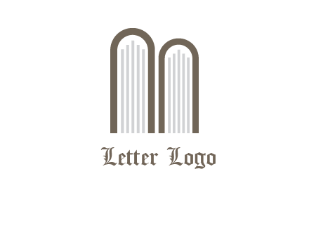 books look like letter M logo