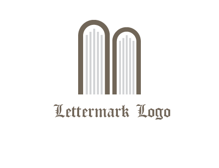 books look like letter M logo