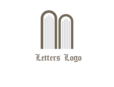 books look like letter M logo