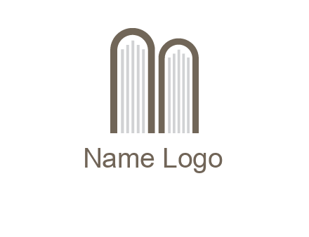 books look like letter M logo