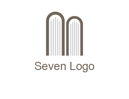 books look like letter M logo