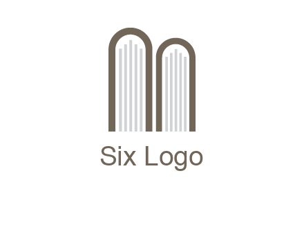 books look like letter M logo