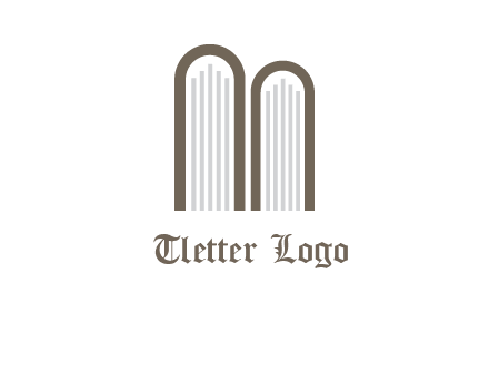 books look like letter M logo