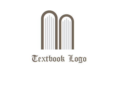 books look like letter M logo