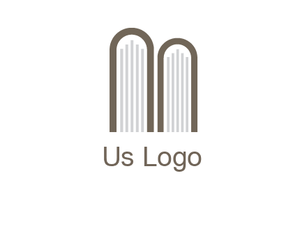 books look like letter M logo