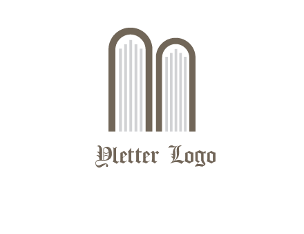 books look like letter M logo