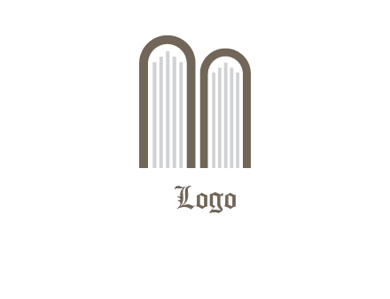 books look like letter M logo