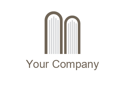 books look like letter M logo