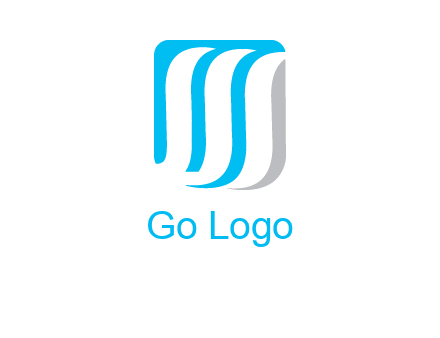 letter M waves logo