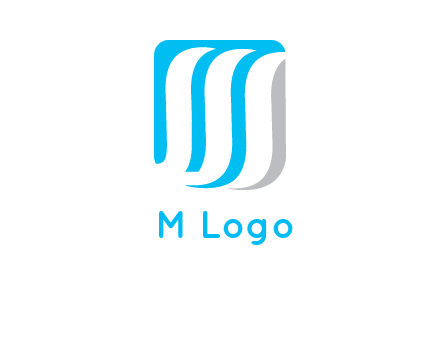 letter M waves logo