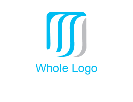 letter M waves logo