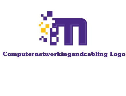 letter m pixels logo