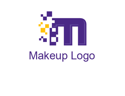 letter m pixels logo