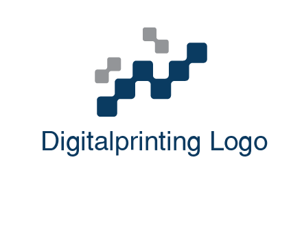 letter n creating square pixels connection logo