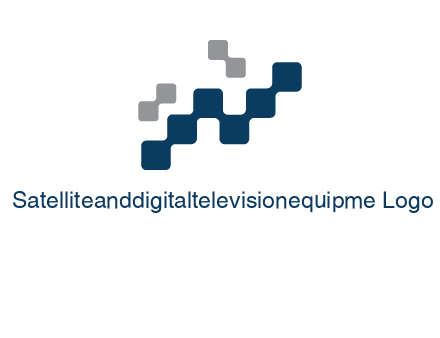 letter n creating square pixels connection logo