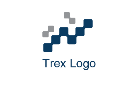letter n creating square pixels connection logo