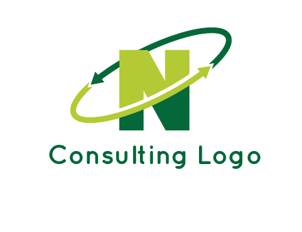 recycle letter N logo