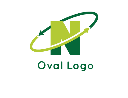 recycle letter N logo