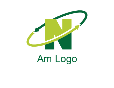 recycle letter N logo