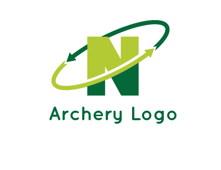 recycle letter N logo