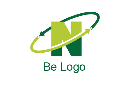 recycle letter N logo