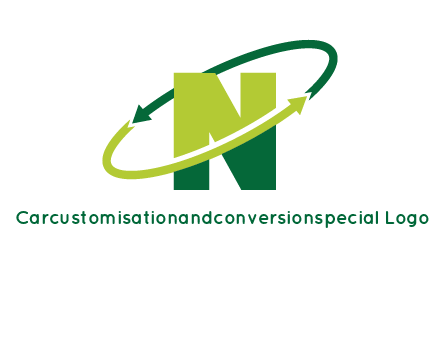 recycle letter N logo