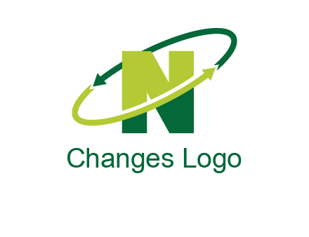 recycle letter N logo