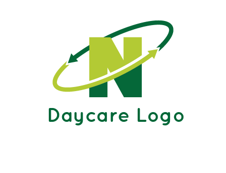 recycle letter N logo