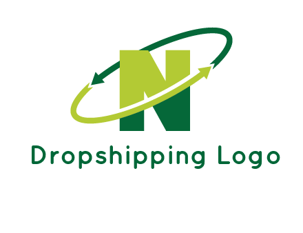 recycle letter N logo