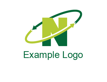 recycle letter N logo