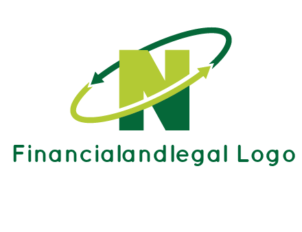 recycle letter N logo
