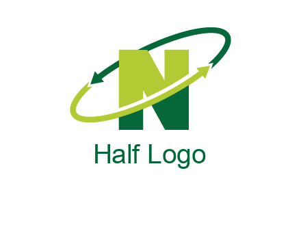 recycle letter N logo