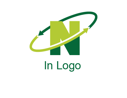 recycle letter N logo
