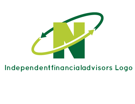 recycle letter N logo