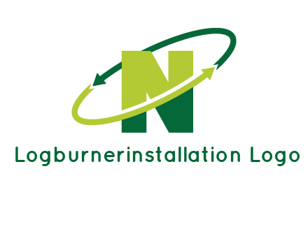 recycle letter N logo