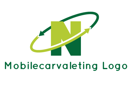 recycle letter N logo